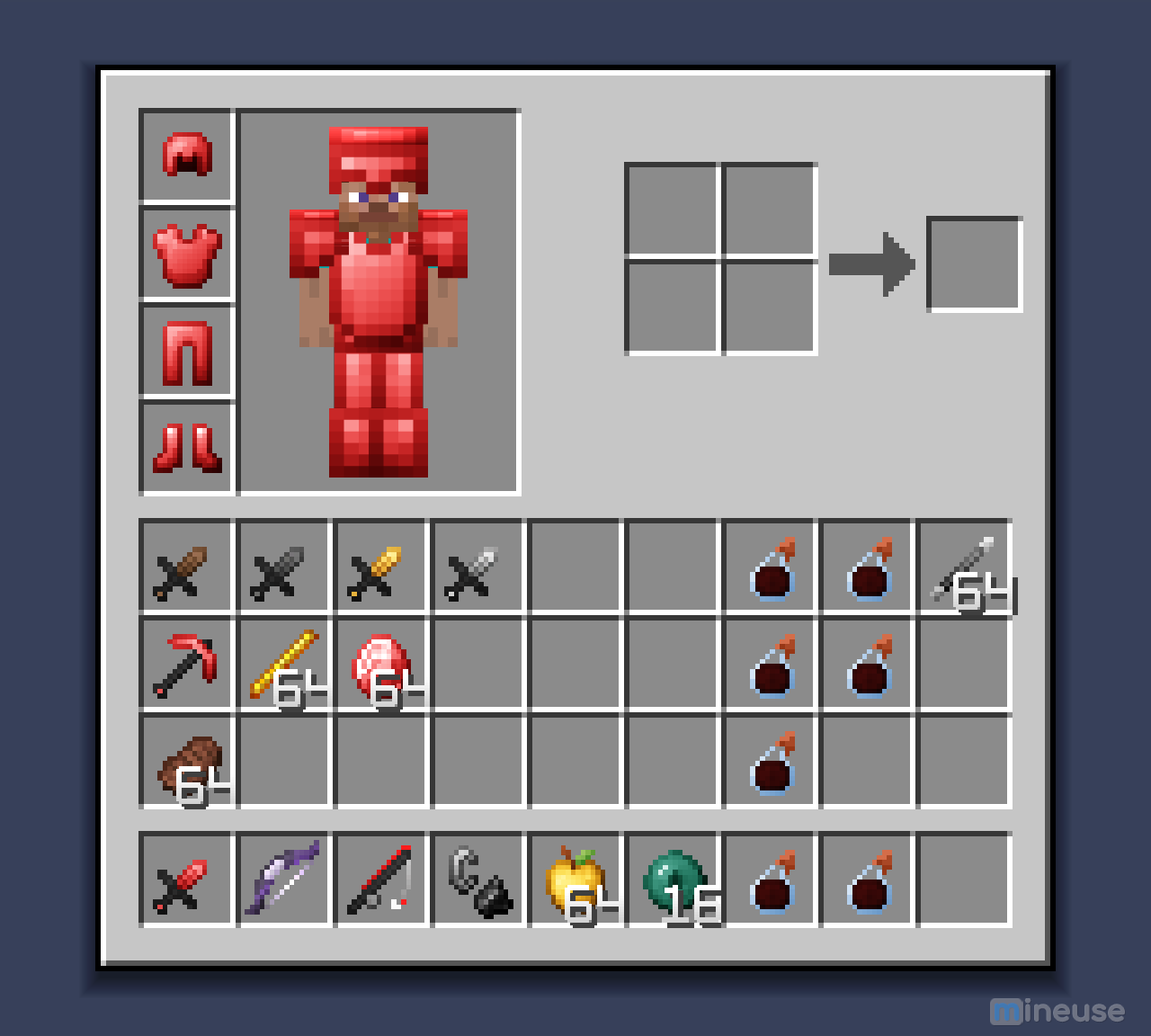 Ресурспак Sleek Red PvP для Майнкрафт