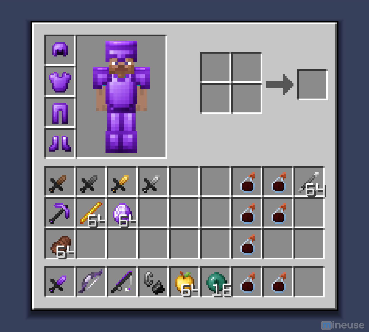Ресурспак Sleek Purple PvP для Майнкрафт