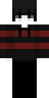 Скин чёрно-красная кофта с бантиком для Майнкрафт
