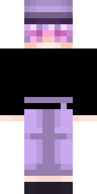 Скин Фиолетовый мальчик в чёрной водолазке для Майнкрафт