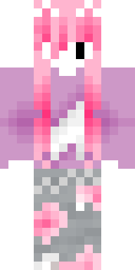 Скин Розовая в штанах с цветочками для Майнкрафт