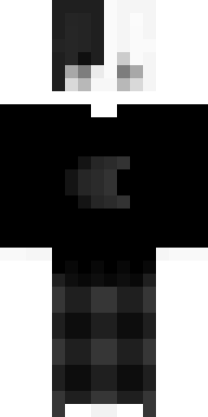 Скин Мальчик с чёрным и белым сплитом на голове для Майнкрафт
