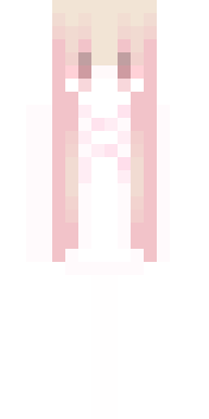 Скин Розовая девочка в белой одежде для Майнкрафт