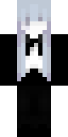 Скин Черный костюм с белым огнём на груди для майнкрафт