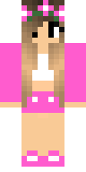 Скин Розовая девочка с венком на голове для Майнкрафт